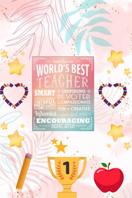 World s Best Teacher Template PosterMyWall world-s-best-teacher-template-postermywall