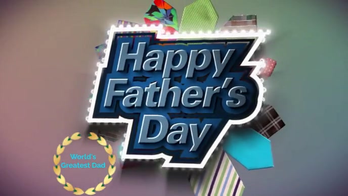 World's Greatest Dad Happy Father Day YouTube Thumbnail template