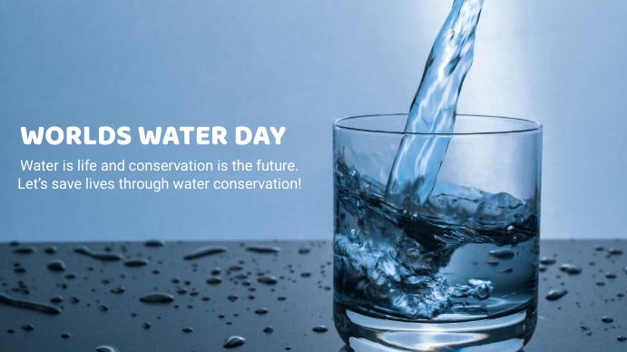 World's Water Day Miniatura na YouTube template