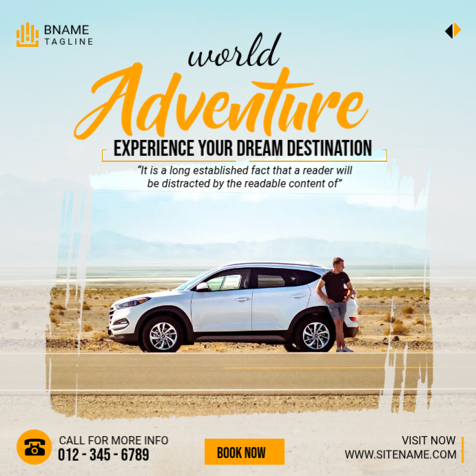Modèle Travel Adventure Instagram Ad | PosterMyWall