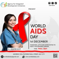 World AIDS Day Awareness Template Flyer Square (1:1)