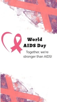 World AIDS day เรื่องราวบน Instagram template