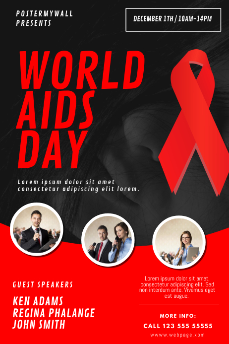 World Aids Day Flyer Design Template Postermywall