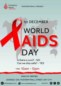World Aids Day Free Poster Template A4