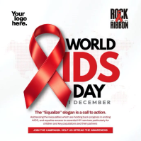World AIDS Day Post Template Wpis na Instagrama