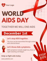 World AIDS day social media post ใบปลิว (US Letter) template