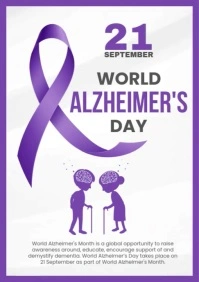 World Alzheimer's Day A3 template