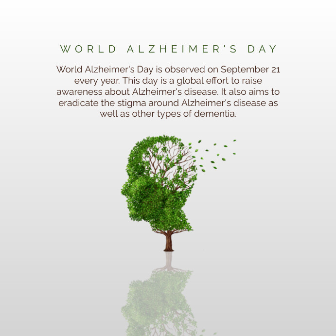 World Alzheimer's Day Instagram Post template