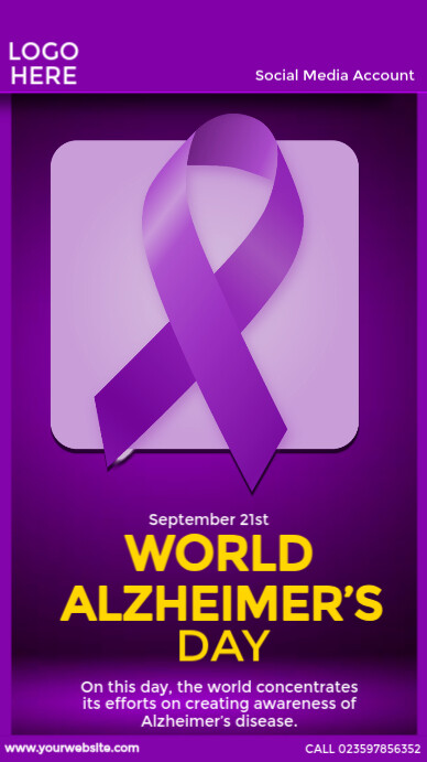 World Alzheimer’s Day Design Instagram Story template