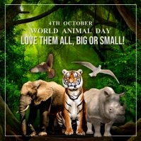 World animal day,environment, event Instagram Post template