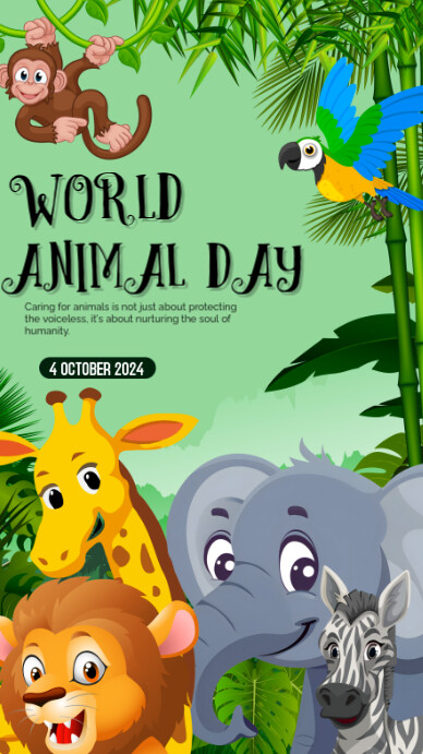 Plantilla de WORLD ANIMAL DAY IG POST | PosterMyWall