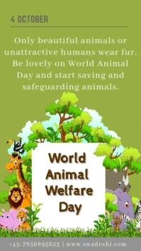 World Animal Welfare Day Instagram Story template