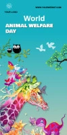 World Animal Welfare Day 3X 6 Roll Up Banner 3' × 6' template