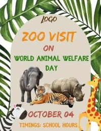 World Animal Welfare Day Volante (Carta US) template