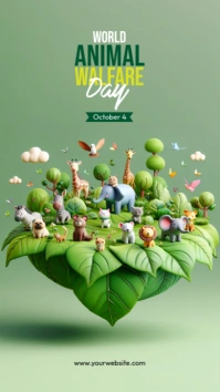 World Animal Welfare Day Instagram Story template