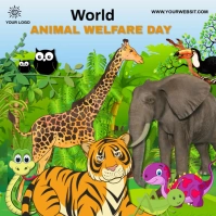 World Animal Welfare Day Square (1:1) template