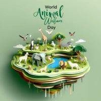 World Animal Welfare Day Pos Instagram template