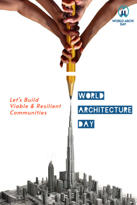 World Architecture Day 海报 template