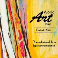 Orange World Art Day Wpis na Instagrama Template