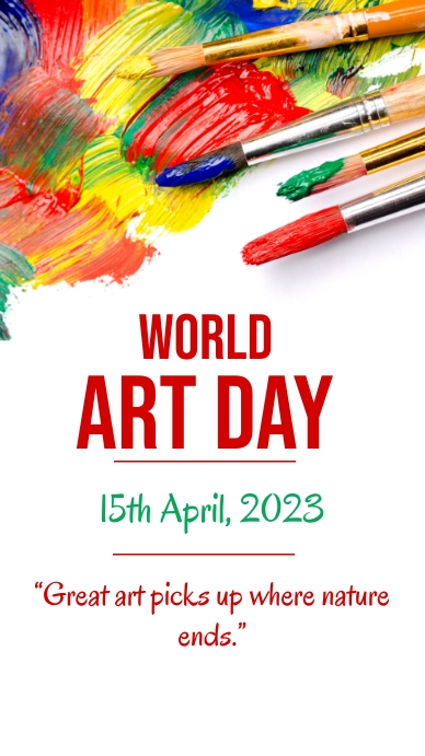 world art day,art day celebration Instagram Story template