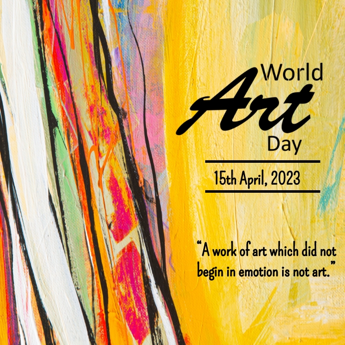 world art day,art day celebration Wpis na Instagrama template