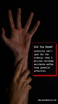 World Arthritis Day Awareness Poster Template Instagram Reel
