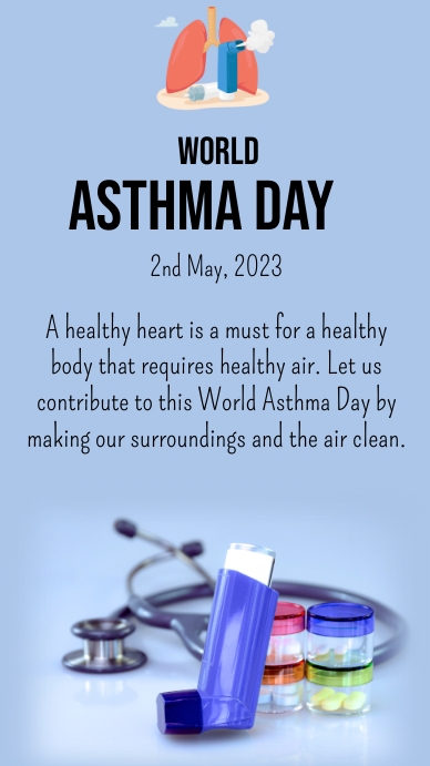 world asthma day,international asthma day Instagram Story template