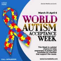 World Autism Acceptance Week Instagram Post template