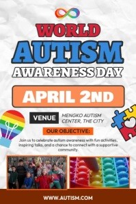 World Autism Awareness Ads Poster template