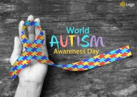 World Autism Awareness Day Postcard template