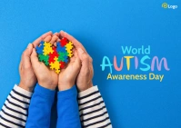 World Autism Awareness Day Kartu Pos template
