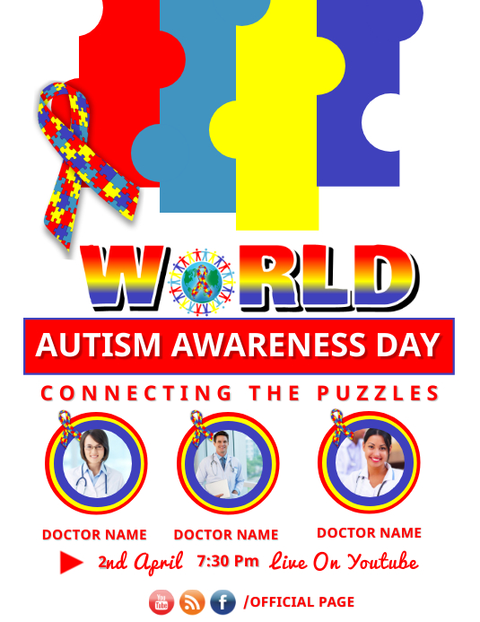 Copy of world autism awareness day live session flyer PosterMyWall
