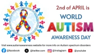 World autism awareness day template Digital Display (16:9)