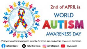 Weiß Autism Awareness งานแสดงผลงานแบบดิจิทัล Template
