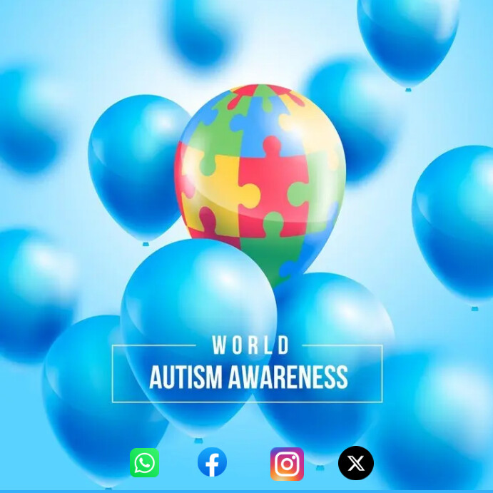 World autism awareness flyer template PosterMyWall
