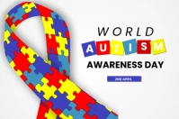 World Autism Awarensess day Poster template
