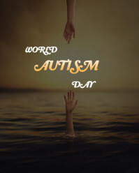 World autism day Instagram Portrait template