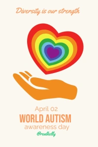 World autism day Gráfico de Pinterest template