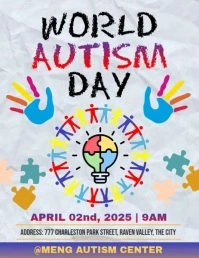 World Autism Day Event Рекламная листовка (US Letter) template