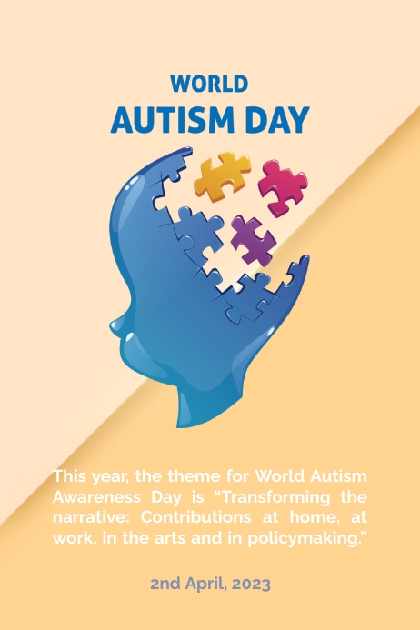 Autism Poster Sample World Autism Day Poster Template | PosterMyWall