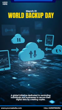 World Backup Day Ad Instagram Story template