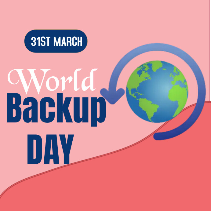 World backup day flyer Instagram Post template