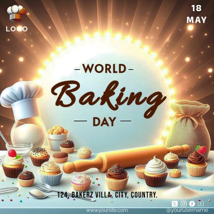 Baking World World Baking Day Template | PosterMyWall