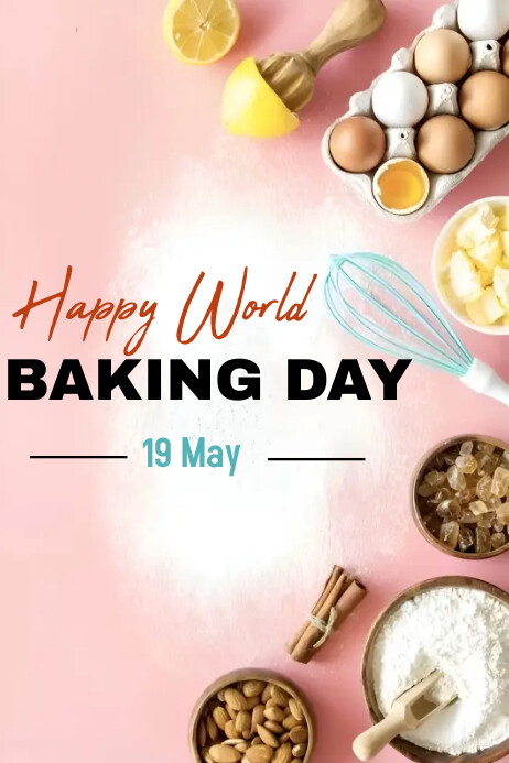 World Baking Day poster โปสเตอร์ template