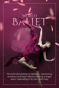 World Ballet Day Poster template