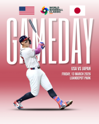 World Baseball Classic 2026 Gameday Instagram Portrait template