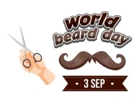 World Beard Day Sinal de jardim template
