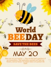 World Bee Day Awareness Iflaya (Incwadi ye-US) template