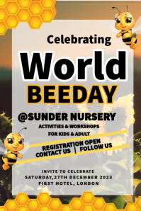 สีเทา World Bee Day Iphosta Template