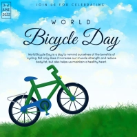 world bicycle day, bicycle day, event Instagram Post template